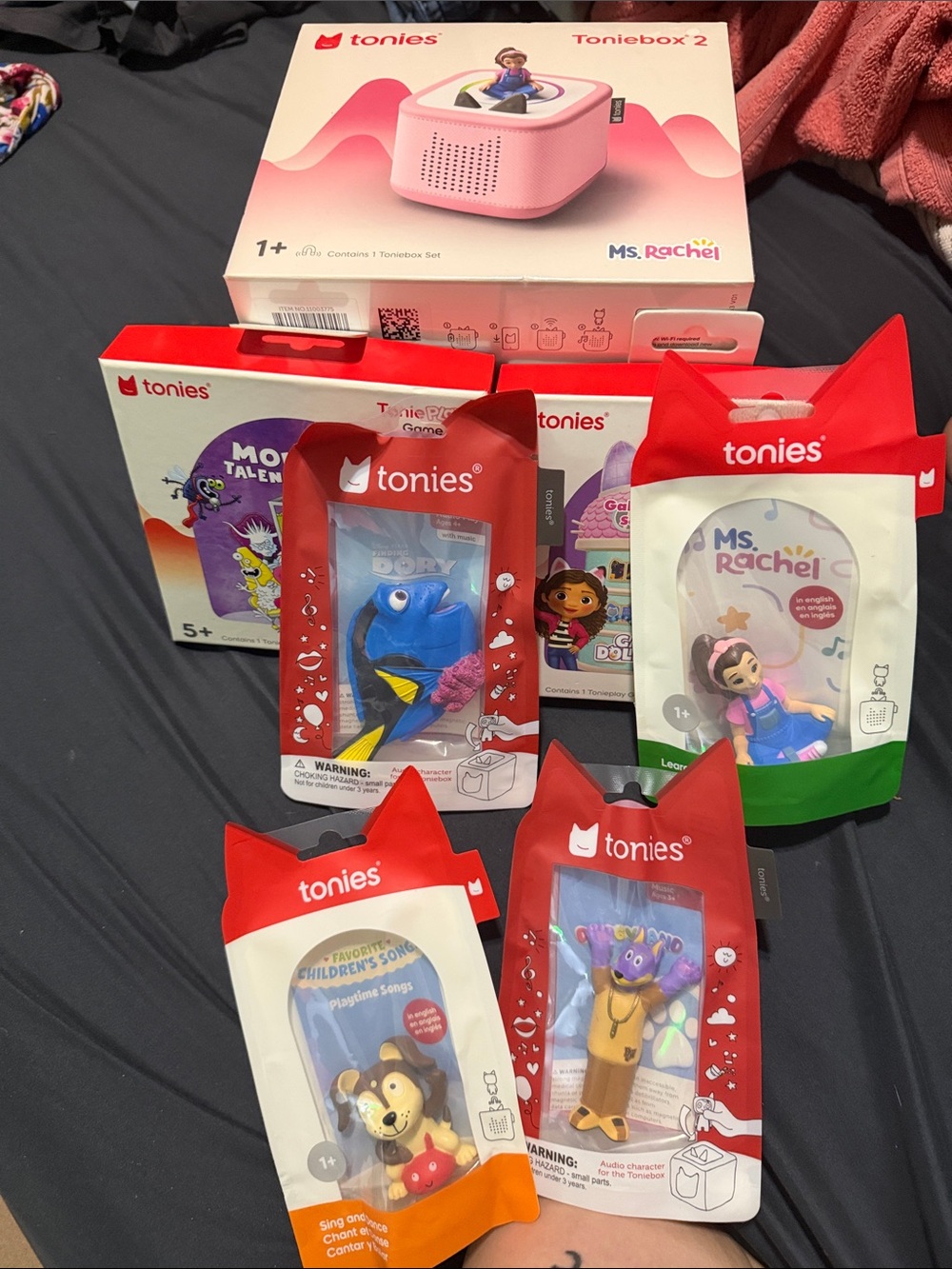 Tonies Pink Toniebox 2 Starter Set with Assorted Pink and Multicolor Tonies